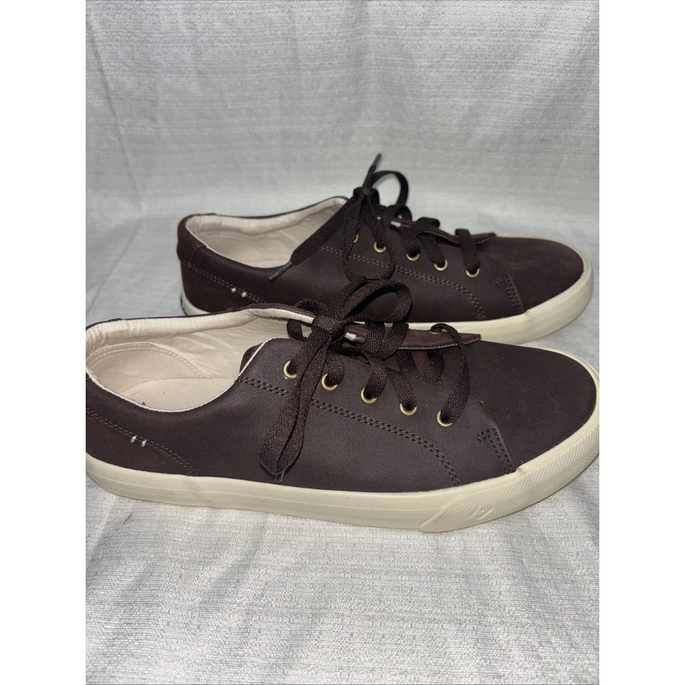 Sperry Top-Sider Kids Dark Brown Leather Boat Shoes Sneakers‎ Slip On Size 4M